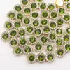 En Stock 8/10/12mm Doble Capa Girasol Pedrería Flor Redonda Placa Flor de Pedrería Hebilla de Pedrería Lazo Hecho a Mano Materiales para Accesorios de Cabello DIY