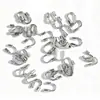 Tubo de posicionamiento de cierre de metal multicolor galvanizado transfronterizo, tubo en forma de U, cuenta abierta, accesorios para joyería de collar y pulsera hechos a mano para DIY