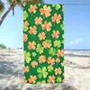 Toalla de Secado Rápido para Vacaciones Transfronterizas junto al Mar, Toalla de Playa de Estilo Sencillo, Trébol de la Suerte Verde Portátil Toalla de Baño Fuerte Absorbente de Agua