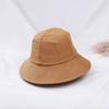 Sombrero de pescador con correa de color liso para niña, estilo coreano, con lazo, para primavera y verano, para mujer, sombrero de ala ancha que combina con todo.