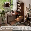 Mesa dobrável e estante integradas para uso doméstico, mesa de computador multifuncional, bancada de trabalho, mesa de jantar simples para apartamentos pequenos e moradias alugadas
