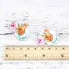 Serie de lindos unicornios de dibujos animados Parche plano de resina para horquilla con fondo blanco Accesorios de joyería DIY, 1Yc27845