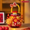 Linternas de Año Nuevo 2026, Linternas Terminadas Tejidas a Mano de Ratán y Bambú, Linternas de Palacio Brillantes de Estilo Antiguo, Accesorios para Fotografía Hanfu