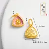 Pulsera Colgante Danza del León con Patrón Electrochapado Azul Antiguo de Oro de Arena Vietnamita Accesorio DIY para Mujeres con Estilo Nacional