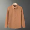 Camisa masculina de manga longa, estilo business casual, de alta qualidade, nova coleção 2026, de marca, resistente a amassados, camisa branca lisa, uniforme de trabalho, sob medida