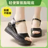 Sandalias de Cuña para Mujer 2026 Estilo Nuevo Cómodas Versátiles de Una Correa Zapatos de Tacón Alto Plataforma Suela Gruesa Antideslizantes Sandalias para Mujer