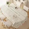 Toalha de Mesa de Luxo Leve de Alta Qualidade Impermeável e à Prova de Óleo Estilo Retro Americano Dopamina Tapete para Mesa de Jantar Estilo Ins Toalha de Mesa para Mesa de Centro