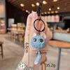 Lindo Llavero de Gatito de Ojos Grandes de Resina Dibujo Animado Lindo Colgante Encanto para Bolso Llavero de Coche Decoración para Mochila de Pareja