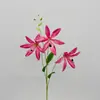 Flores Artificiales: Lirio de Campana Dorada de 3 Cabezas, Lirio Narciso, Arreglo Floral para Salón de Bodas, Decoración del Hogar, Flores Artificiales de Lirio