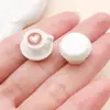 Set Mixto de 20 Divertidos Colgantes de Resina Blanca para Comida Simulación de Donut Fruta Corazón Accesorios para Joyería DIY
