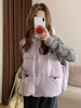 Colete Acolchoado com Capuz 90% Penugem de Pato Branco Dongdaemun Coreano para Mulheres, Roupa Externa, Estilo Oversized Outono e Inverno 2026, Jaqueta Colete que Valoriza a Silhueta