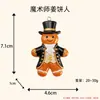 Boneco de Gengibre Boneco de Neve Pingente de Resina 3D Chaveiro Ornamento de Bolsa Desenho Animado Fofo Decoração de Celular Transfronteiriço