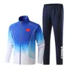 Novo Conjunto Esportivo Gradiente com Gola Alta Masculino Feminino Estilo Equipe China Jaqueta Calça Cerimônia de Premiação Competição Uniforme de Grupo