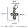 Prata Esterlina S925 Personalizado Europeu e Americano Tendência Elemento Cruz Pingente Feito à Mão DIY Pulseira de Corda Trançada com Contas Acessórios de Colar