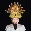 Estatua Divina de Anciana Negra Hu Sanyei Taonai Corona de Fénix Abuela de Taishan Niangniang Guanyin Estatua de Buda Tocado Corona de Cabeza Sombrero