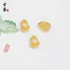Contas Espaçadoras Nuvem com Pérola Incrustada em Ouro 18K Corrente para Roupas Oca Acessórios Contas Soltas Pulseira Colar DIY Estilo Chinês Tendência