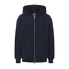 Novedad Otoño e Invierno 2026 Sudadera con Capucha Estilo Americano de Felpa Microfibra para Hombre Cierre Doble Cardigan Color Sólido Simple