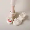 Sandalias de Tacón Grueso Estilo Hada para Mujer, Nuevo Modelo Verano 2026, Pequeñas con Suela Gruesa de Una Sola Tira, Zapatos de Playa de Moda
