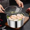 Acero Inoxidable 316 de Grado Alimenticio Sellada Redonda para Verduras Caja de Almuerzo Caja para Sopa Sellada Recipiente Doméstico Caja de Almuerzo con Tapa