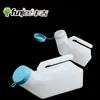 Orinal urinal para hombres de 1000ML, boca de tornillo, soporte, de pie, material nuevo engrosado, PE, blanco, tapa azul, boca de hervidor colgante