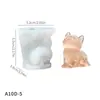Moldes de Hielo de Animales de Moda: Gato, Bulldog Francés, Gadget para Hacer Hielo para Perro, Molde de Silicona de Resina para Hornear Pasteles