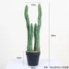 Cactus Artificial, Cactus Gigante, Columna de Cactus Mexicana, Planta Verde Falsa del Desierto Arreglo en Maceta para Decoración de Escaparate