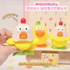 Pollo y Pato Auténticos Chirriantes Juguete de Apretar para Alivio del Estrés Colgante Dibujo Animado Lindo Pollito Muñeco Llavero de Apretar Venta al por Mayor
