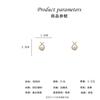 Pendientes de plata S925 con forma de cruz de diamante y perla, estilo coreano, sencillos, pequeños y elegantes, que combinan con todo, al por mayor