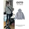2025 Nueva Sudadera con Capucha de Moda Estilo Coreano Americano de Manga Larga para Hombres y Mujeres Primavera Tops Casuales que Muestran el Ombligo