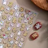 Novos Adesivos de Unha 3D Embossados de Cachorro Desenho Simples de Desenho Animado, Adesivos Autoadesivos à Prova d'Água de Longa Duração