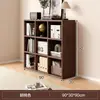Librero Bajo de Madera Maciza, Gabinete de Almacenamiento en Rejilla para el Hogar de Pie, Gabinete de Exhibición y Almacenamiento para Sala de Estar, Estantería de Combinación Libre para Montar en Pared