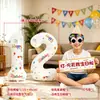 Balões de Número para Aniversário Infantil, Decorações de Festa para Bebês Meninos e Meninas, Montagem de Cenário, Atmosfera de Primeiro Aniversário, Adereços para Fotos