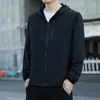 Chaqueta Cortavientos Casual para Hombre, Nueva Moda de Marca para Primavera y Otoño, Delgada, con Capucha, Abrigo Deportivo Holgado para Hombre