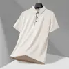 Conjunto de Camiseta Masculina de Manga Curta Estilo Verão Wolf do Território do Norte com Lapelas, Polo Casual de Negócios de Manga Meia-Manga, Caimento Solto
