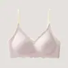 Sujetador Push-up Levanta Busto Color Contrastante Soporte Suave Gel Transparente Espalda Descubierta Delgado Sin Costuras Estilo Juvenil Cómodo Transpirable