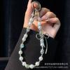 Cordón para teléfono móvil de color caramelo, estilo japonés y coreano, funda para teléfono móvil, cadena para teléfono móvil con cuentas de mariposa, hecha a mano, cadena para muñeca DIY