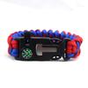 Pulsera de Paracord de Supervivencia al Aire Libre Pulsera de Emergencia para Salvar Vidas Brújula de Camping Pedernal Silbato Pulsera de Paracord al por Mayor