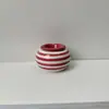Cinzeiro Cerâmico Listrado Simples para Armazenamento de Mesa em Casa e no Escritório, com Esmalte Selado. Se Você Se Importar, Por Favor, Tenha Cuidado ao Comprar no Atacado