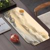 Novo Estilo Zen Chinês Arte do Chá Tapete de Mesa para Chá Doméstico Isolamento Térmico Anti-queimadura Tapete de Mesa Secagem Rápida Absorvente de Água Borracha Antiderrapante Suporte para Copo