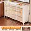 Prateleira de armazenamento para cozinha de chão, armário de armazenamento multicamadas, para eletrodomésticos pequenos, prateleira de armazenamento para panelas e frigideiras, aparador de pedra sinterizada extremamente estreito montado na parede