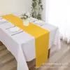 Camino de Mesa de Satén Hotel Boda Evento Comercio Exterior Mantel de Satén de Poliéster Falda de Mesa Decoración Estilo Nórdico Salvamanteles