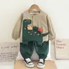 Traje de Bebé Infantil de Primavera y Otoño con Dibujos 2025 Nuevo Estilo Ropa de Primavera para Niños Conjunto de Dos Piezas Casual de Moda de Manga Larga