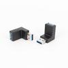 Cotovelo inferior de alta velocidade USB3.0 macho-à-fêmea adaptador de computador de extensão de dados em ângulo reto tipo L 90 graus macho-à-fêmea