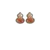 Aretes de Calabaza de Cristal Degradado para Mujer, Diseño de Lujo Nicho Único Accesible, Aretes Metafísicos de Riqueza, Joyería para Orejas de Gama Alta