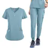 Ropa de Trabajo Tallas Grandes para Hombres y Mujeres, Estilo Botón Abajo, Uniformes de Trabajo Cómodos, Uniformes de Enfermera, Ropa de Trabajo para Salones de Belleza