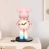 Enfeites de Relógio de Urso Decoração de Mesa de Estudo Infantil Mesa Sala de Estar Desenho Animado Relógio Criativo Pequenas Decorações de Pintura