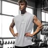 Regata Esportiva Masculina Solta Sem Mangas Cor Sólida Fitness Casual Estampa de Letra E Verão Fresca Roupa Exterior