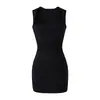 Vestido de tirantes corto ajustado tipo body con doble capa de pliegues y escote cuadrado, estilo chica picante, nuevo para verano, entallado a la cintura, para mujer