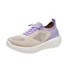 Zapatos de Mujer Dropshipping, Nuevo Estilo Primavera, Zapatos Planos de Punta Redonda con Suela Suave para Mujer, Tenis Cómodos de Malla, Zapatos de Madre Versátiles y de Moda
