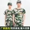 (Enviado em nome de terceiros) Traje militar de treino de manga curta nas cores cinza e verde grama, uniforme de camuflagem masculino, vestuário para estudantes do sexo feminino, uniforme de verão para ensino fundamental e médio